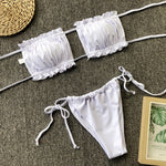 Frill Trim Ruched Bikini Set view 11