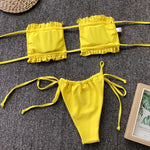 Frill Trim Ruched Bikini Set view 24