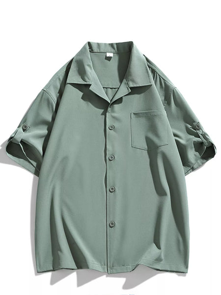 Men's Plus Size Casual Short-Sleeve Shirt