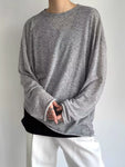 Men's Plus Size Heathered Long-Sleeve T-Shirt view 3