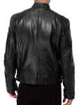 Men's Full Size Leather Biker Jacket with Zipper Pockets Plus Size view 2