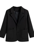Men's Full Size Lapel Collar Long Sleeve Blazer Plus Size view 2