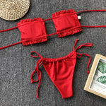 Frill Trim Ruched Bikini Set view 21