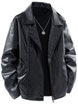 Men's Plus Size Lapel Collar Long Sleeve Outerwear view 3
