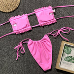 Frill Trim Ruched Bikini Set view 18
