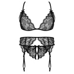 4-Piece Lace Lingerie Set with Garter view 5