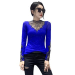 Sequin Mesh Long-Sleeve Top view 5