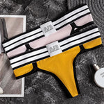 Contrast-Trim Low-Rise Thong view 3