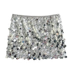 Silver Sequin Mini Skirt view 3