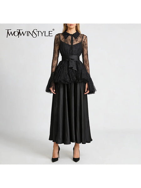 Lace Two-Piece Evening Set