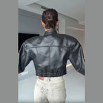 Faux Leather Moto Jacket view 4