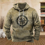 Vintage Compass Graphic Hoodie view 5