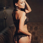 Sheer Lace Bra Set, Halter view 3