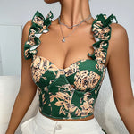 Floral Tapestry Lace-Up Corset Top view 9