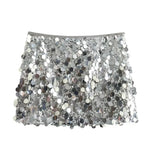 Silver Sequin Mini Skirt view 6