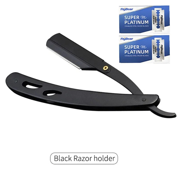 Classic Folding Straight Razor -- Stainless Steel Barber Blade