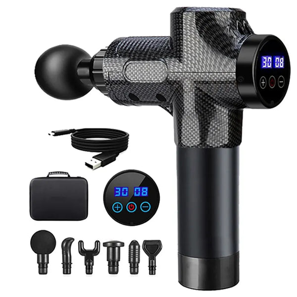 Deep Tissue Massage Gun -- Pro Recovery Percussion Device