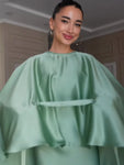 Satin Peplum Two-Piece Set view 5