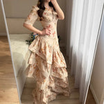 Floral Corset Mermaid Maxi Dress view 4