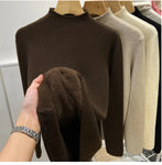 Velvet-Lined Turtleneck Sweater view 9