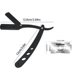 Classic Folding Straight Razor -- Stainless Steel Barber Blade view 3