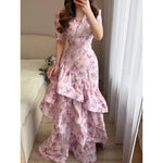 Floral Corset Mermaid Maxi Dress view 3