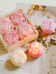 Hand-Shaped Rose Candles, Set of 4 view 1