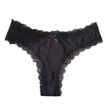 Satin Silk Ruffle Thong view 13