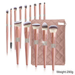 14-Piece Rose Gold Brush Set view 1