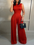 Baroque Print Wide-Leg Jumpsuit view 10