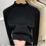 Velvet-Lined Turtleneck Sweater view 4