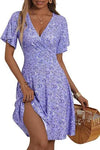 Floral Wrap Midi Dress with V-Neck view 11