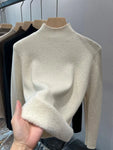 Velvet-Lined Turtleneck Sweater view 8