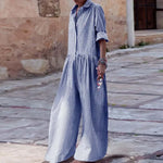 Gingham Check Wide-Leg Jumpsuit view 3
