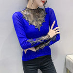 Sequin Mesh Long-Sleeve Top view 2
