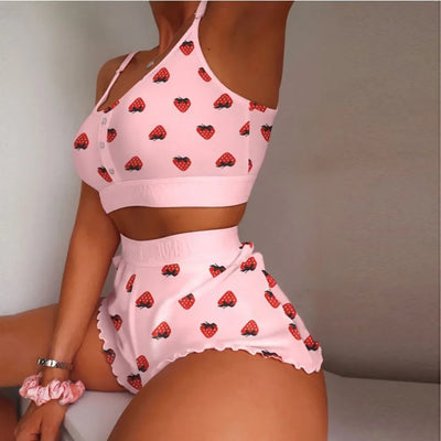 Print Pajama & Shorts Set