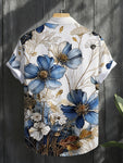 Men's Floral Print Hawaiian Shirt view 2