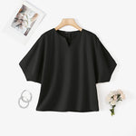 Puff-Sleeve V-Neck Blouse view 8