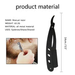 Classic Folding Straight Razor -- Stainless Steel Barber Blade view 5