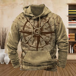Vintage Compass Graphic Hoodie view 7