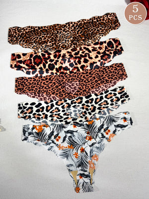 Seamless Thong 5-Pack -- Print Edition