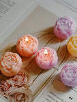 Hand-Shaped Rose Candles, Set of 4 view 2