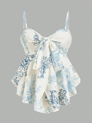 Striped Bow-Tie Cami Top