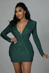 Sequin V-Neck Party Dress view 7