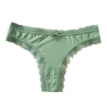 Satin Silk Ruffle Thong view 11