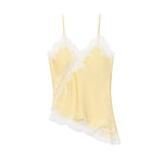 Lace-Trim Satin Cami Top view 7