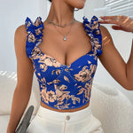 Floral Tapestry Lace-Up Corset Top view 2