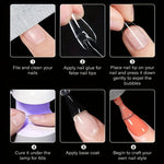 120pc Marble Press-On Nail Set view 3