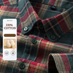 100% Cotton Plaid Flannel Shirt view 1