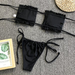 Frill Trim Ruched Bikini Set view 15